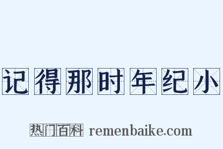记得那时年纪小是什么意思的图片